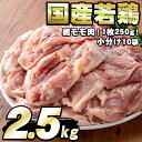 【ふるさと納税】国産若鶏のモモ肉(計2.5kg・鶏モモ肉1枚×10P) 鶏肉 鳥肉 もも肉 むね肉 おかず 小分け 国産【エビス】【0124804a】