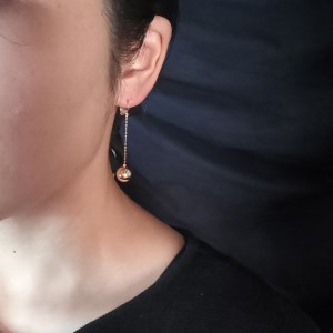 K18　丸玉10mmボール　フックピアス　APE5023YG