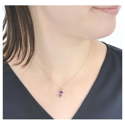 ふるさと納税 韮崎市 猫 ネックレス K18YG イエローゴールド アメジスト ダイヤモンド f267-am-k18yg |  | 02