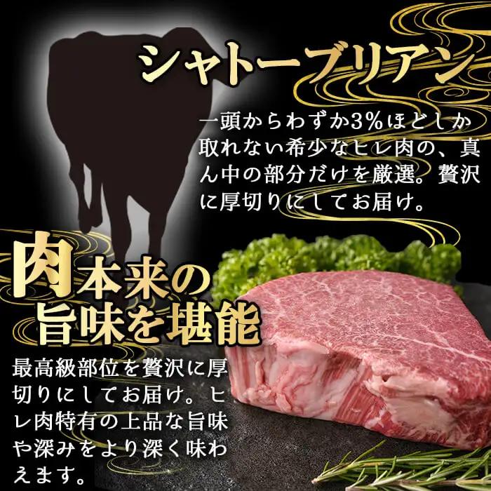 鹿児島県産 A5 黒毛和牛 極厚 シャトーブリアン(計600g・300g×2枚)【KNOT】 D55