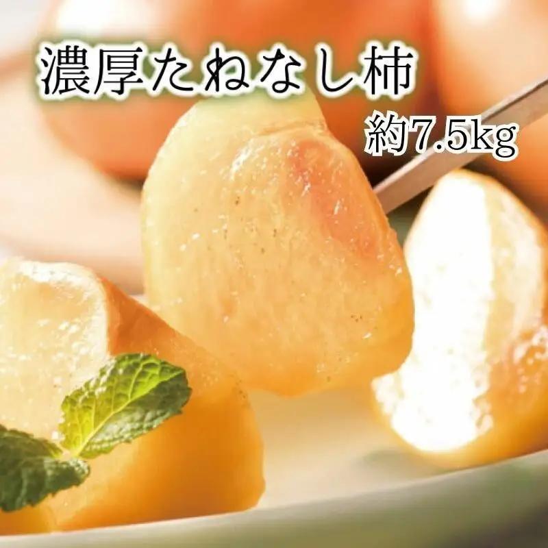 【和歌山ブランド】 濃厚たねなし柿　秀品　Mサイズ　約7.5kg入り【ard011D】