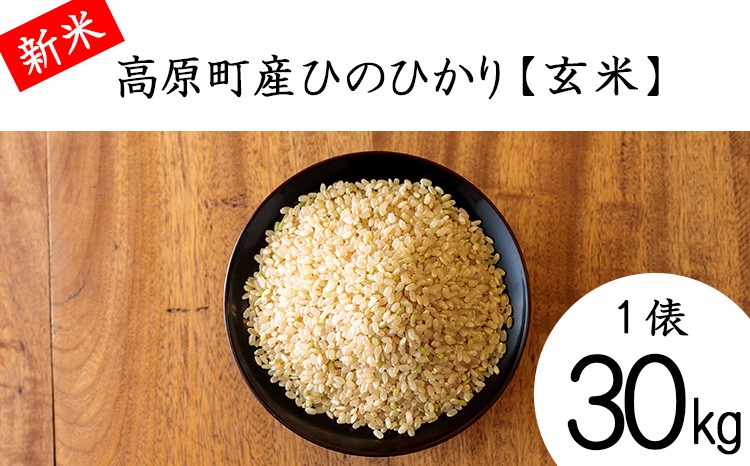 【令和8年産】宮崎県高原町産 ひのひかり玄米 30kg TF00851-P00079
