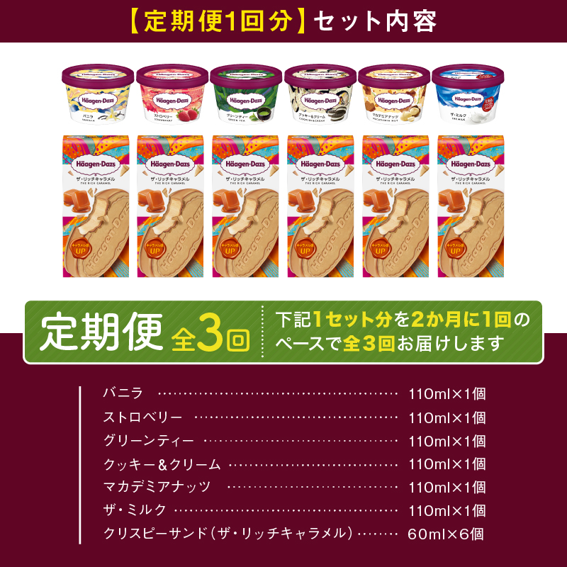 ＜全3回定期便・隔月＞ハーゲンダッツ『ミニカップ＆クリスピーサンドセット(合計36個)』アイスクリーム アイス スイーツ デザート_H0026-048