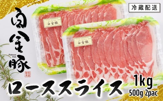 白金豚ローススライス【大】　500g×2パック【2129】