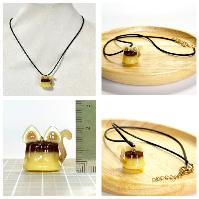 ふるさと納税 大館市 猫プリンネックレス短毛バージョン(ワックスコード) |  | 03