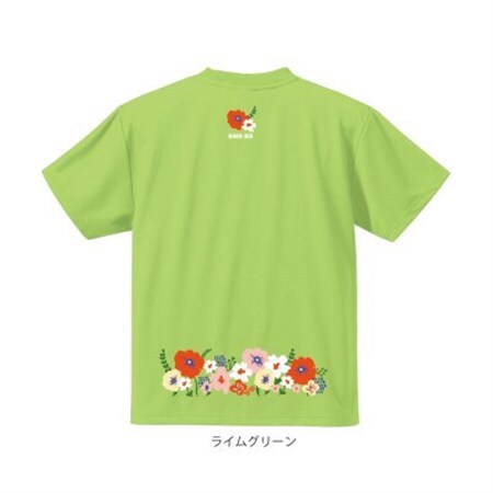 JTTA公認　卓球ユニフォーム【男女兼用(ドライ):140サイズ】フラワー2　ライムグリーン【1671176】