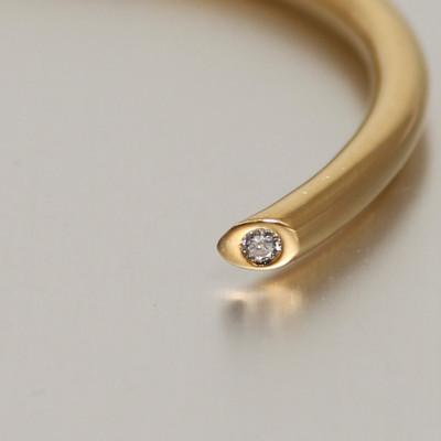 ふるさと納税 大津市 【10金イエローゴールドダイヤモンドバングル】スリットに秘めた輝き 大人のこだわり K10ジュエリー |  | 02