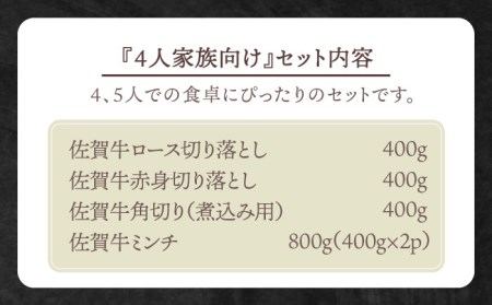 4人家族向け 佐賀牛普段使いセットB HBH114 黒毛和牛 佐賀牛