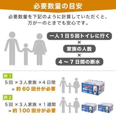 ふるさと納税 藤沢市 使い方簡単 非常用簡易トイレ　凝固剤+袋 60回セット(防災グッズ　防災トイレ) |  | 03