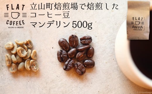 
コーヒー 豆 500g マンデリン 珈琲 / FLAT COFFEE / 富山県 立山町
