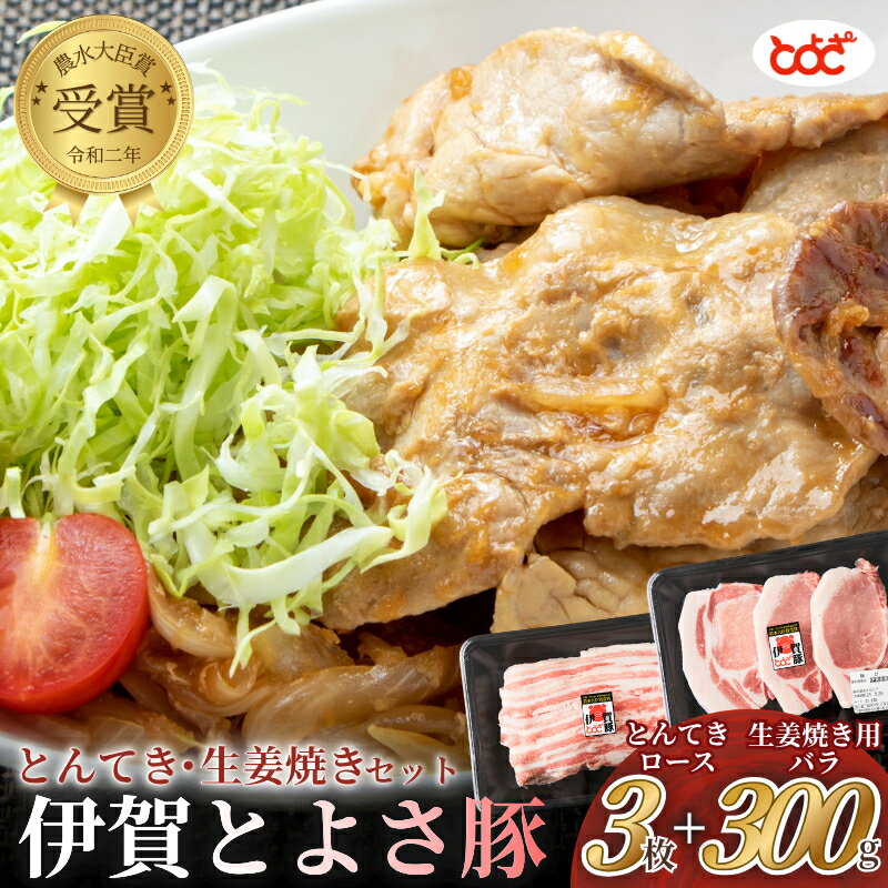 【ふるさと納税】 農水大臣賞受賞 伊賀とよさ豚 とんてき・生姜焼きセット