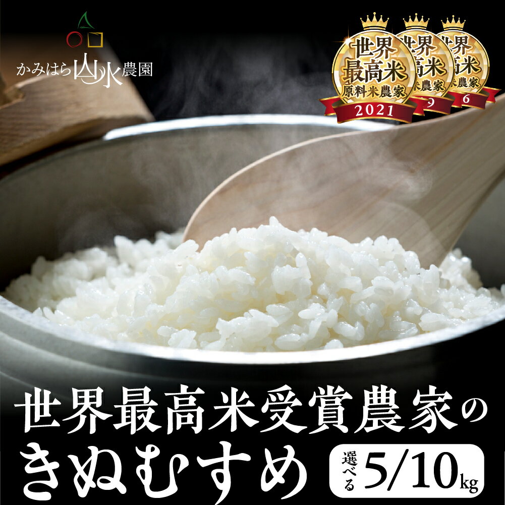 【ふるさと納税】【2025年産】きぬむすめ 10kg 精米 米 令和7年産【かみはら山水農園】上原 下呂市 かみはら お米　世界最高米受賞 農家直送 送料無料