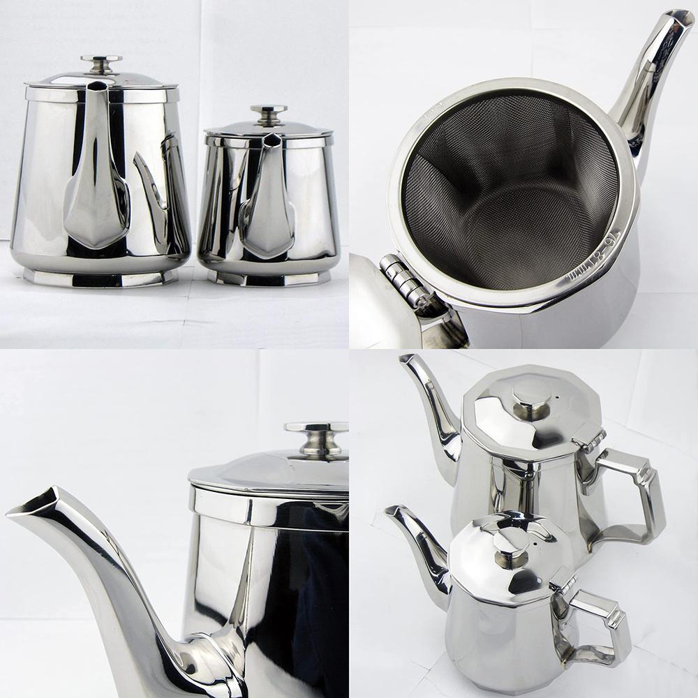 ナガオ KOGEI 極厚鏡面 ティーポット 340ml 18-8ステンレス