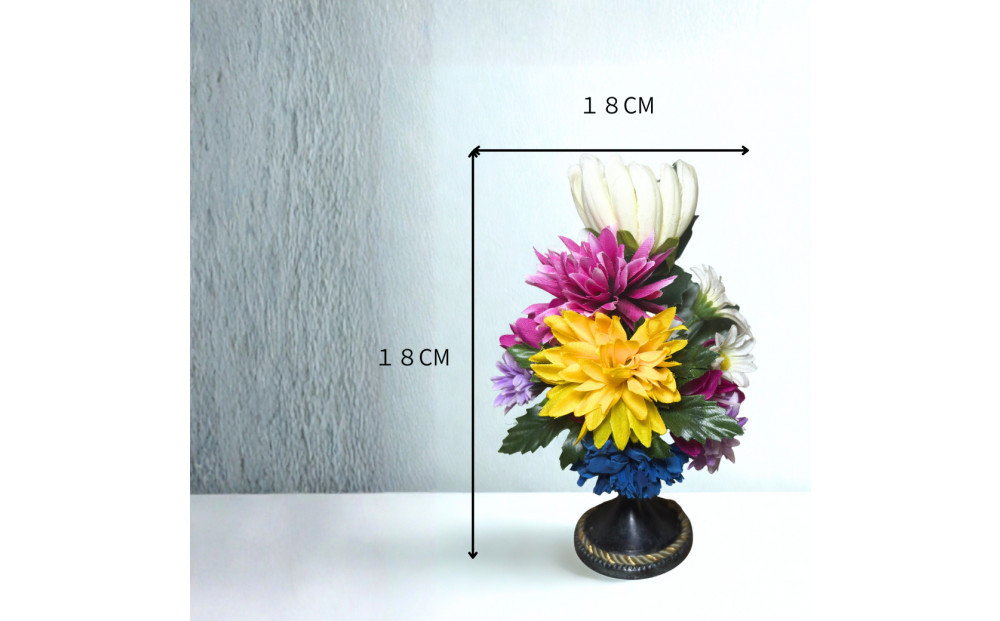 国家検定一級デザイナーのアーティシャルフラワー仏花１基　S