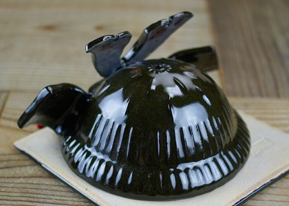 BJ008　益子焼の兜　節句　端午の節句　わかさま陶芸