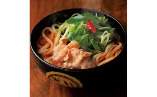 [№5895-0442]神楽門前湯治村 元祖うまから 冷凍夜叉うどん 6個セット