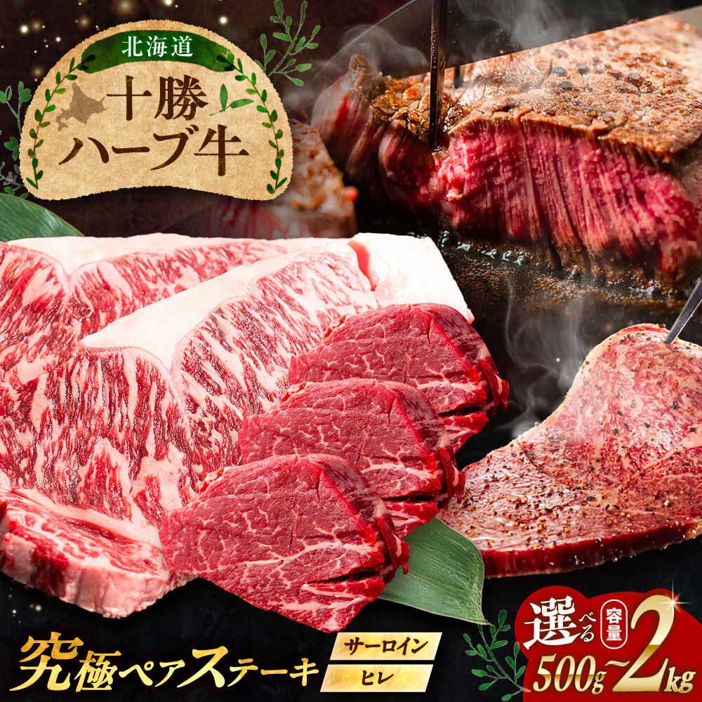 【ふるさと納税】【選べる容量500g〜2kg】北海道 十勝 ハーブ牛 サーロイン ヒレ ステーキ セット 《足寄町》【株式会社ノベルズ食品】[BEAQ055]