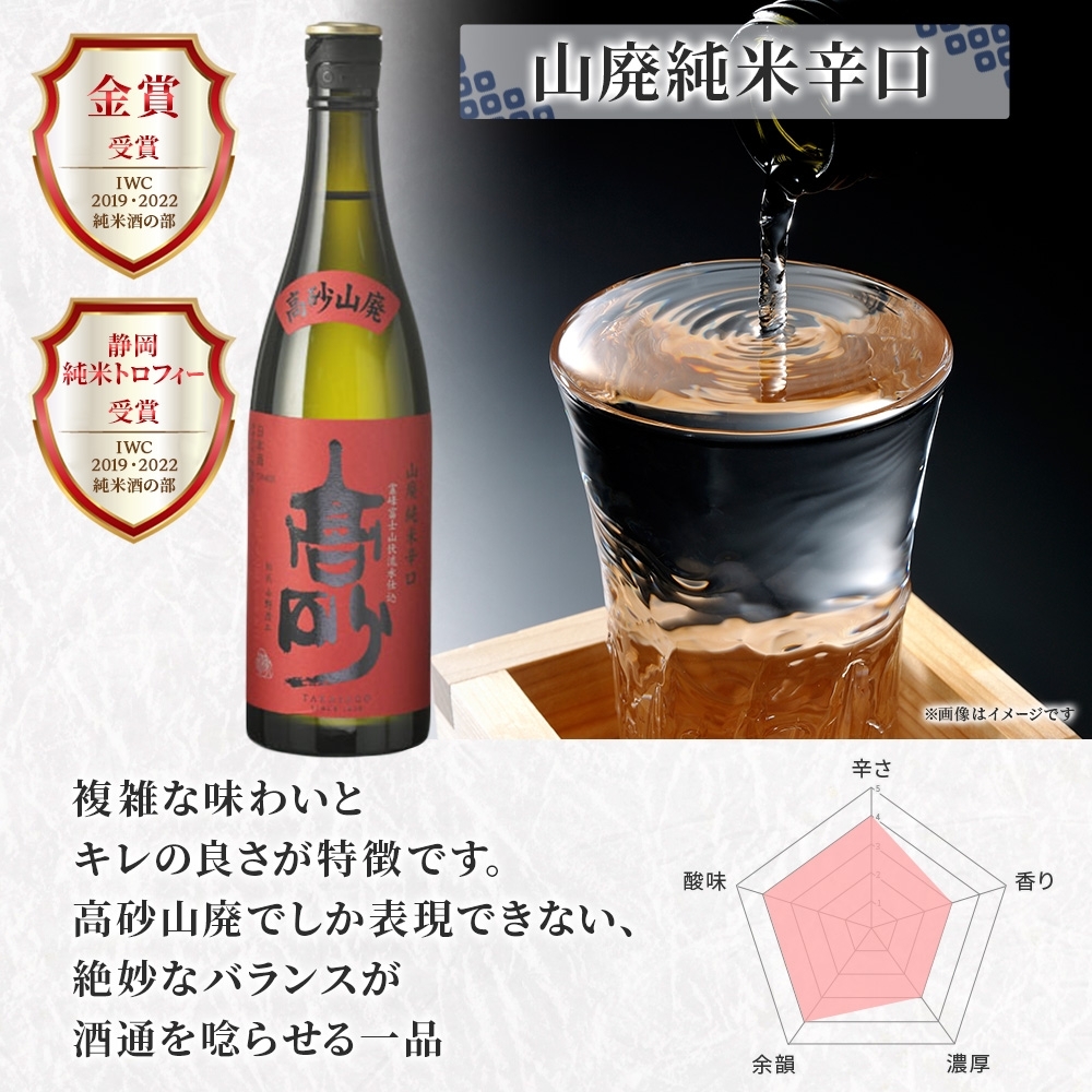 0016-106-01 高砂 IWC受賞酒 山廃 甘口＆辛口セット 720ml×各1本 山廃純米吟醸 山廃純米辛口