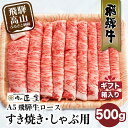 【ふるさと納税】飛騨牛 A5 すき焼き しゃぶしゃぶ 500g 2-3人前 ロース | 牛肉 お肉 にく 黒毛和牛 冷凍 ギフト 霜降り すき焼 すきやき 国産 化粧箱 人気 おすすめ 岐阜 高山 お取り寄せ グルメ 鍋 お鍋 BV016