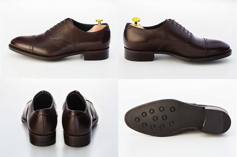 革靴 パンチドキャップトゥオックスフォード（ハンドソーンウェルテッド製法／博多製造）サイズ：24.5cm