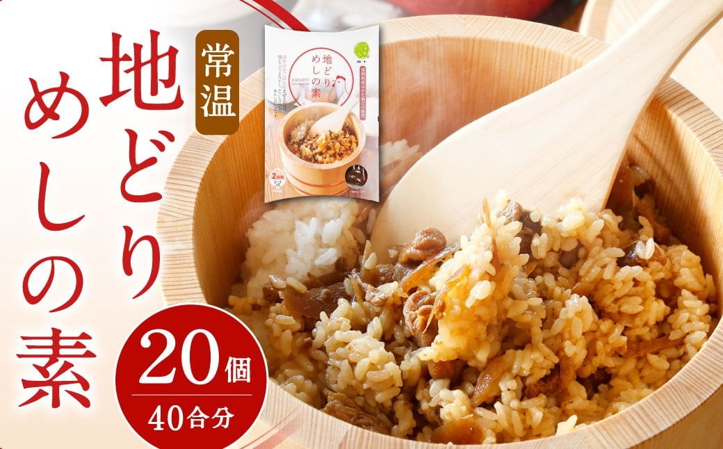 
            【常温】地どりめしの素 20個（40合）計40合分 鶏肉 鶏飯 混ぜご飯 はかた地どり ご飯 混ぜるだけ 簡単 時短 ごぼう 小分け レトルト
          