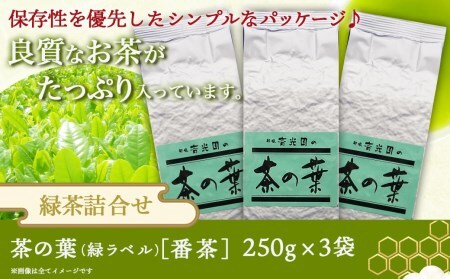 どどーんと緑茶詰合せセット 750g(250g×3袋)_LC-C304_(都城市) 茶の葉 番茶 緑茶 斉光園