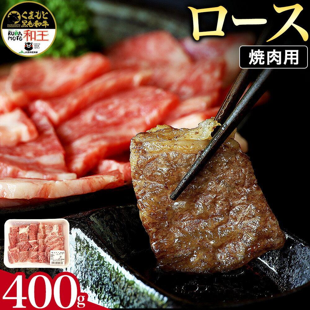 【ふるさと納税】くまもと黒毛和牛 和王 ロース 焼肉用 400g 熊本県経済農業協同組合連合会(株式会社 熊本畜産流通センター)《90日以内に出荷予定(土日祝除く)》熊本県 菊池市 熊本県産 黒毛和牛 和牛 牛肉 肉 焼肉 冷凍 九州産 国産