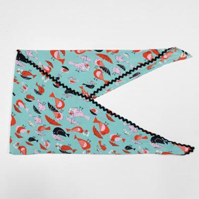 ふるさと納税 与謝野町 一色ちりめんあずま袋　コトリ(グリーン) |  | 01