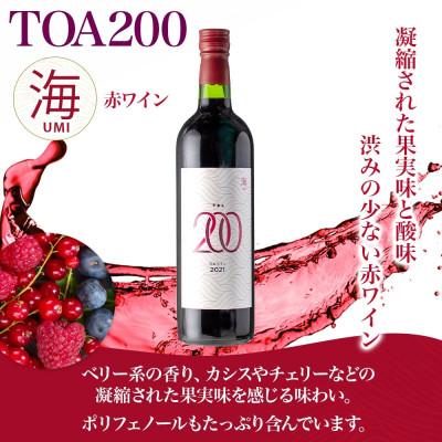 ふるさと納税 湯浅町 赤ワイン TOA200 海 12度 720ml 果実酒 葡萄酒 ぶどう フルーティ 湯浅ワイナリー |  | 01