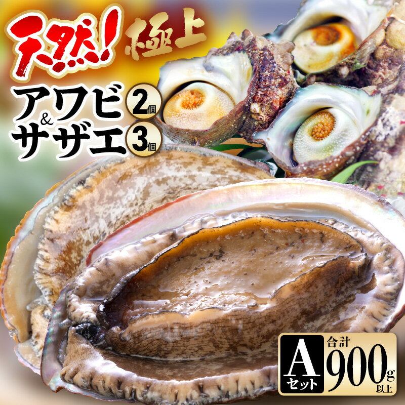 【ふるさと納税】【先行予約】【期間限定】天然！極上 アワビ ＆ サザエ セットA【2025年6月中旬以降順次発送予定】入手困難 産地直送 刺身 お造り おせち バター焼き BBQ あわび 鮑 サザエ さざえ 貝 海鮮 魚介 酒の肴 つまみ 贅沢 ご褒美 冷凍 福井 [m21-j004]