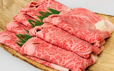 【希少和牛】熊野牛 ロース しゃぶしゃぶ用 約500g ＜冷蔵＞ 牛肉 肉 お肉 和牛 黒毛和牛 ブランド牛 しゃぶしゃぶ お鍋 霜降り スライス 希少 人気 三重県 熊野市 下岡精肉店【sim101
