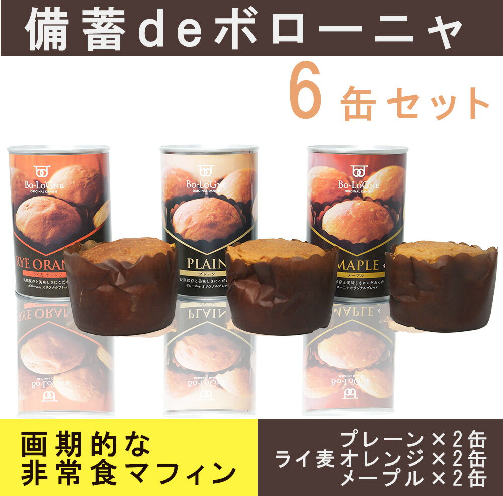 【ふるさと納税】備蓄deボローニャ6缶セット 5年保存 長期保存 非常食 保存食 非常食 防災食 デニッシュ パン（AW022）