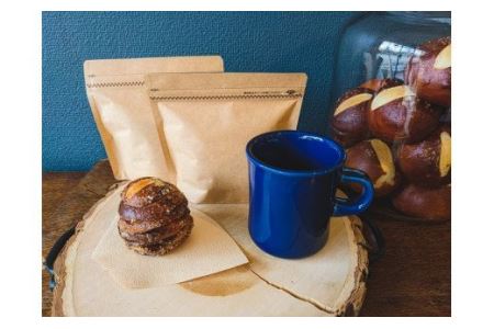 【粉】自家焙煎コーヒーのデカフェとおやつ（ラスク）セット［No.030-02］