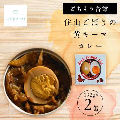 ふるさと納税 与謝野町 tangobar　ごちそう缶詰　住山ごぼうの黄キーマカレー　192g×2缶　アウトドアにも最適