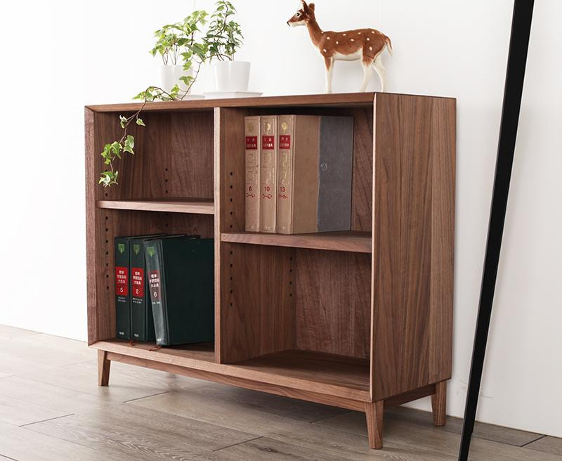 
            大川家具 レフライン 90cm シェルフ 本棚 天然木ウォールナット
          