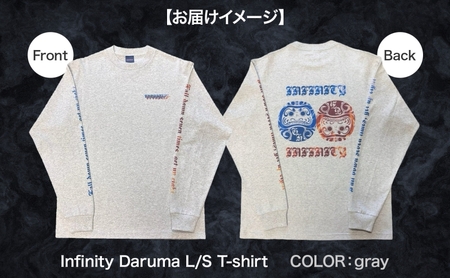 GOODHELP Infinity Daruma L/S T-shirt gray Tシャツ 長袖 ロンT 洋服 ファッション ストリート ストリート感 ユニセックス ロングスリーブTシャツ ティーシ