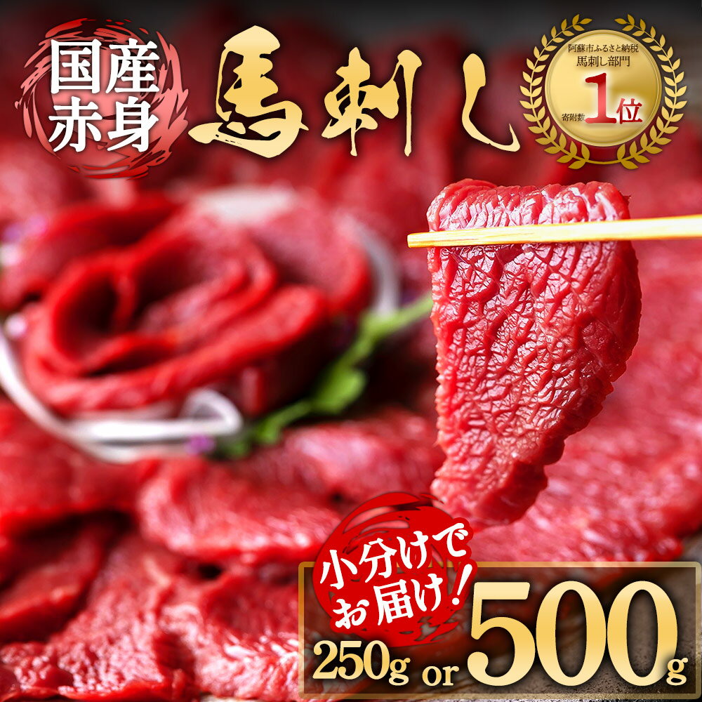 【ふるさと納税】 国産 熊本 赤身馬刺し 50g小分けパック 馬肉 新鮮 上質 専用タレ セット 250g 500g 詰め合わせ 本場 たっぷり 小分け 利他フーズ 専用醤油付き お中元 ギフト お取り寄せ ヘルシー 高タンパク 晩酌 おつまみ 冷凍 絶品 美味しい 本物 熊本県 阿蘇市
