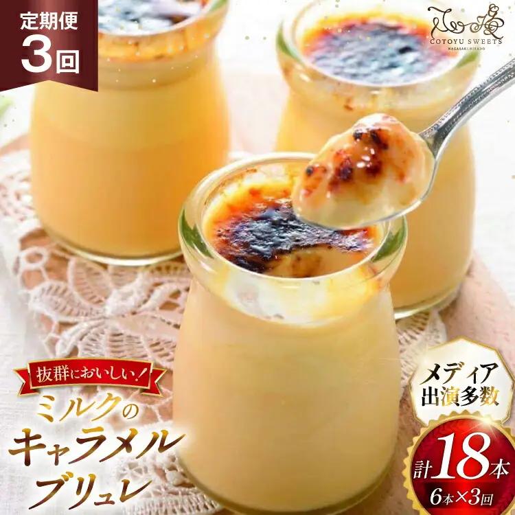 キャラメル ブリュレ プリン 6種×1個 計6個 セット 3回 定期便 総計18個