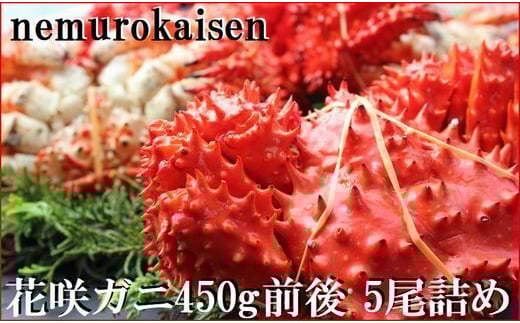 C-57050【12/21まで年内配送】【北海道根室産】花咲ガニ450g×5尾