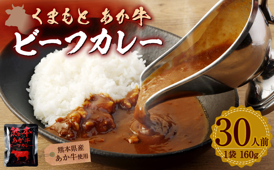 熊本県産あか牛使用 くまもとあか牛 ビーフカレー 30人前 カレー あか牛