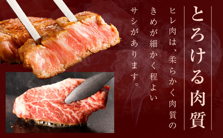 黒毛和牛ヒレステーキセット 合計 300g（ヒレステーキ 200g／ヒレサイコロステーキ 100g）【氷温熟成×極味付け】