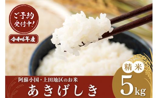 【予約米】令和6年産・阿蘇小国町「上田地区」の美味しいお米「あきげしき」5kg