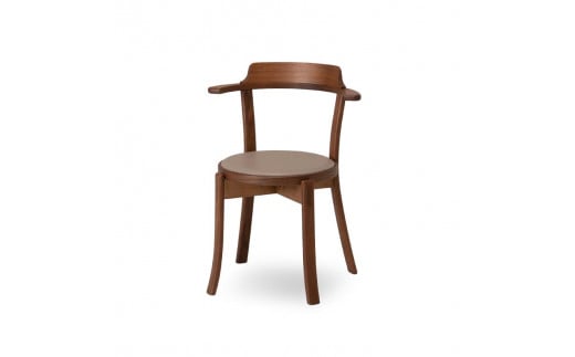 旭川家具 カンディハウス ルントオム チェアー（座張）ウォルナットCW/KP-LGY （ステッチ無）