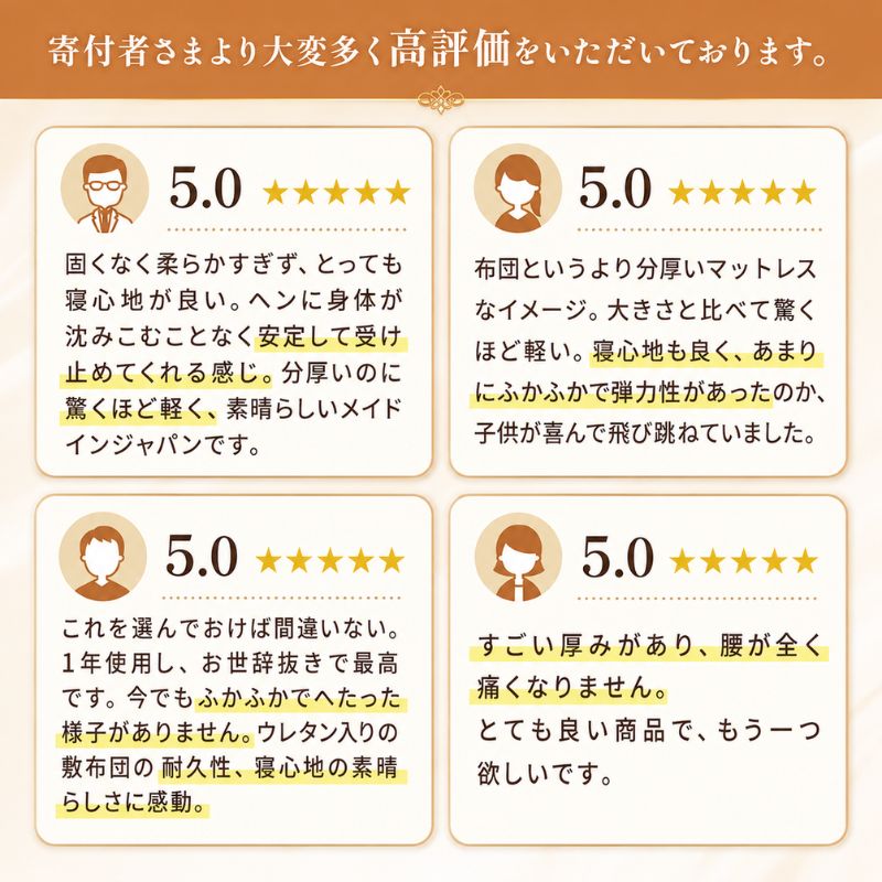 6層敷布団 premium琵琶 シングルロング 近江布団 極厚 13cm 高