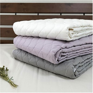 ＜セミダブル＞艶やかリネン100%敷パッド(120×205cm)ラベンダー LIN-2SW-RA