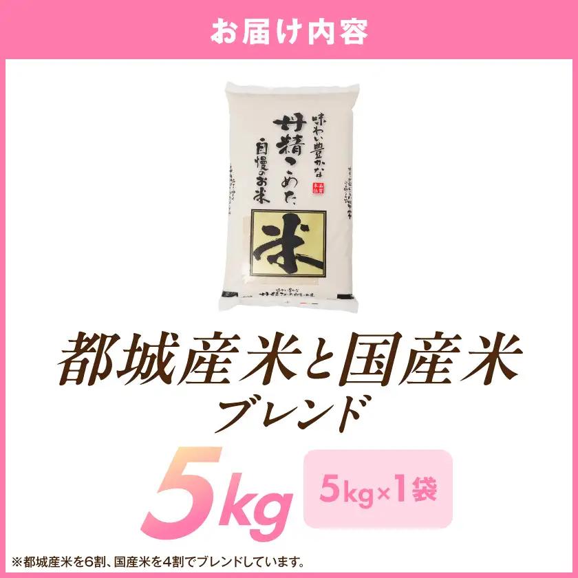 都城産米と国産米ブレンド 5kg〔LG5-33-001-5kg〕_(都城市) お米 国産ブレンド米 5kg 精米