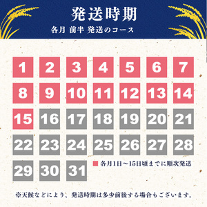 ＜2026年11月から2027年1月【前半】コース＞《先行予約》令和8年産 新米 3ヶ月定期便 《特別栽培米》 つや姫【無洗米】 合計15kg（5kg×3回） 2026年産 山形県産 【毎月前半（1日