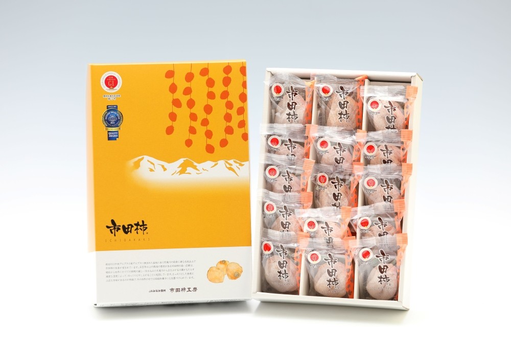 
            市田柿 大粒 15粒 化粧箱 個包装 約420g ＪＡみなみ信州ＤＭセンター飯田市 | 柿 かき 干し柿 干しがき 市田柿 信州 ドライフルーツ 果物 フルーツ くだもの 和菓子 送料無料 ふるさと納税 長野県 飯田市
          