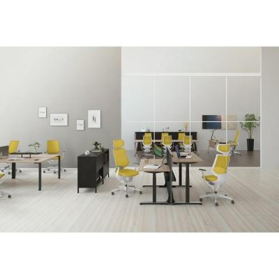 ふるさと納税 宮田村 コクヨチェアー　イング(ネイビー・本体白)/ヘッドレスト・クッション/カーペット用(Wキャスター) |  | 02