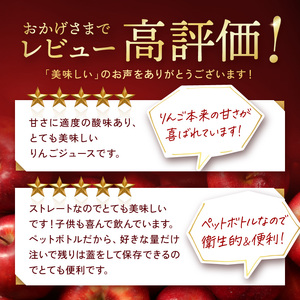 りんごジュース 280ml × 24本 ペットボトル 葉とらずりんごジュース